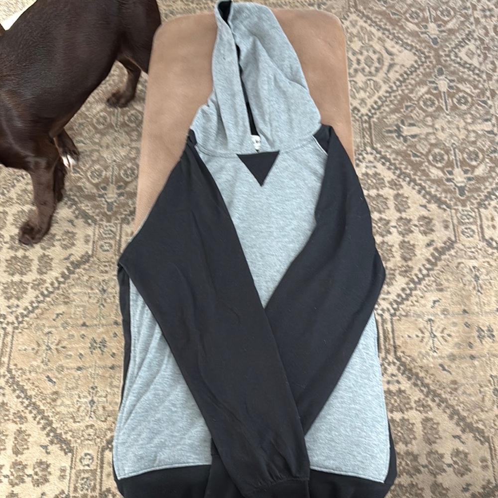 Gray and Black Hoodie